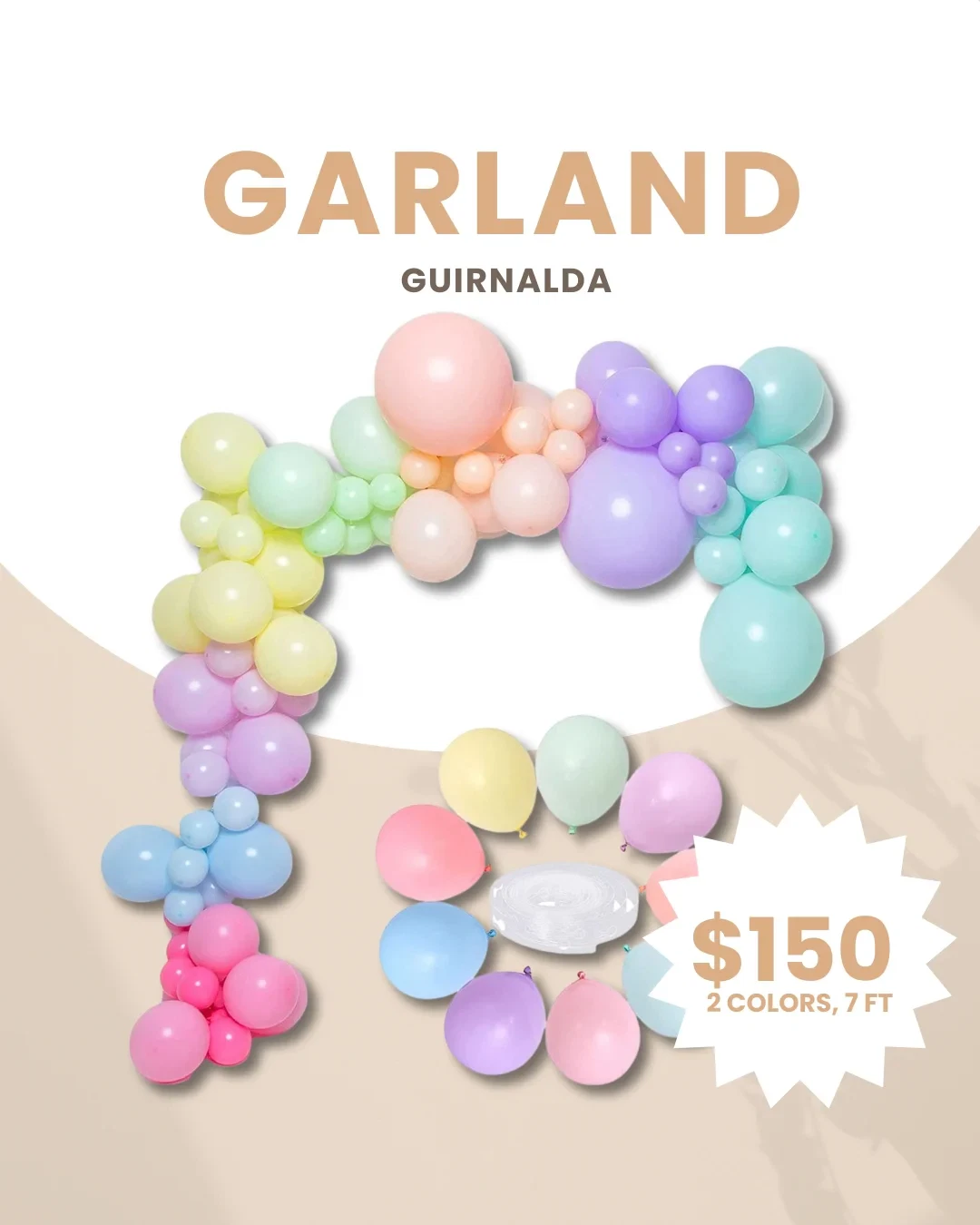 Balloon Garland (2 Colors, 7ft)